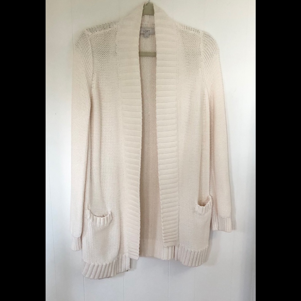 Loft sweater/jacket in cream